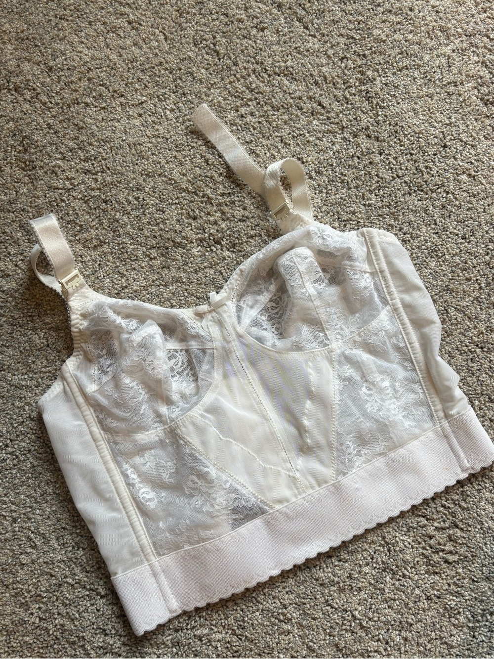 Lace Bustier Corset in Ivory